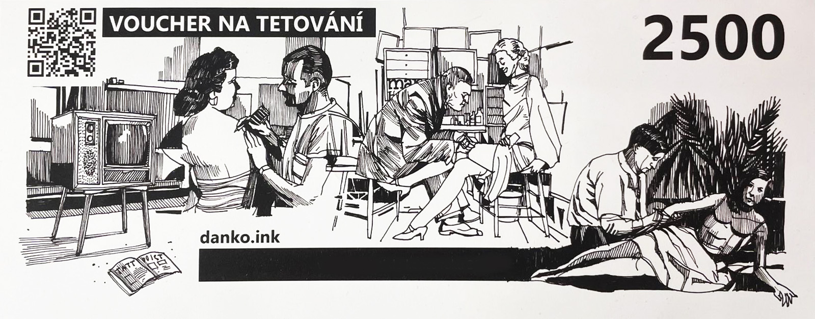 dárkový poukaz na tetování Skin and story tattoo